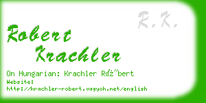 robert krachler business card